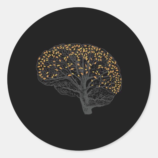 Sticker Rond Neurons Cerveau (Devant)