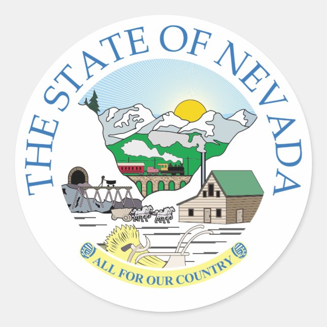 Sticker Rond Nevada (Devant)