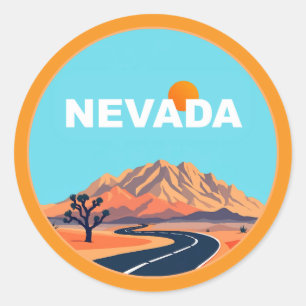 Sticker Rond Nevada États-Unis d'Amérique