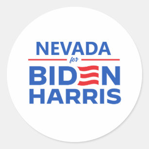 Sticker Rond Nevada pour Biden Harris