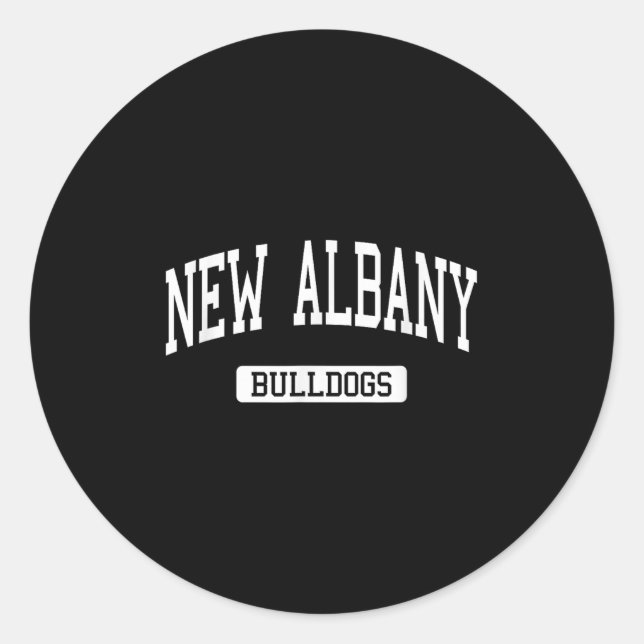 Sticker Rond New Albany High School Hs New Albany In Varsity Sr (Devant)