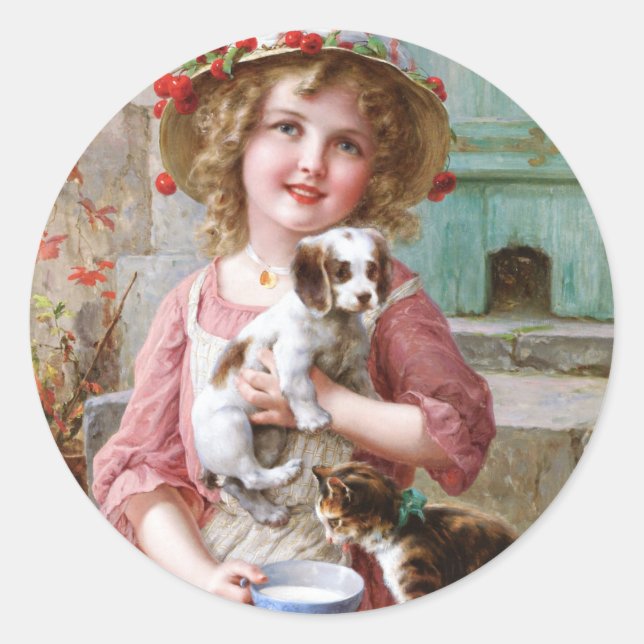 Sticker Rond New Friends - Emile Vernon (Devant)