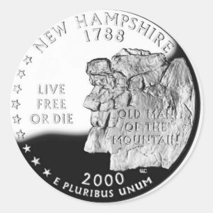 Sticker Rond New Hampshire