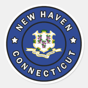 Sticker Rond New Haven Connecticut