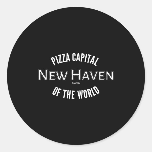 Sticker Rond New Haven Zza Catal Of The World Connecticut  (Devant)