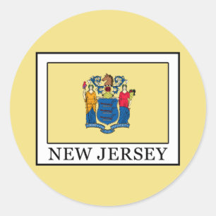 Sticker Rond New Jersey