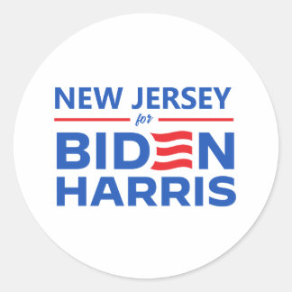 Sticker Rond New Jersey pour Biden Harris
