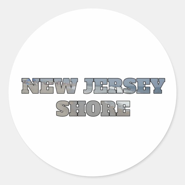 Sticker Rond New Jersey Shore (Devant)