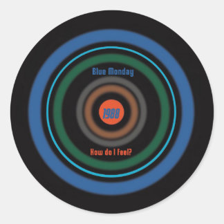 Sticker Rond New Order Blue Lundi britannique 80's