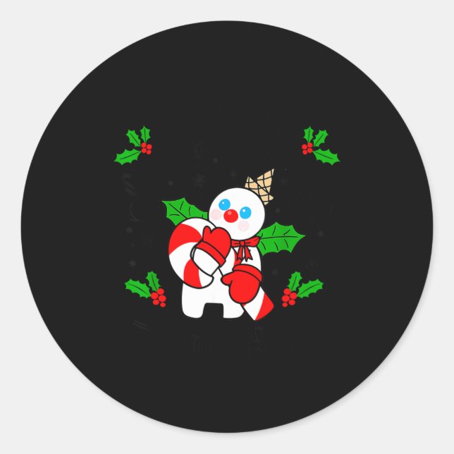Sticker Rond New Orleans Mr Bingle Christmas Tradition Snowman  (Devant)