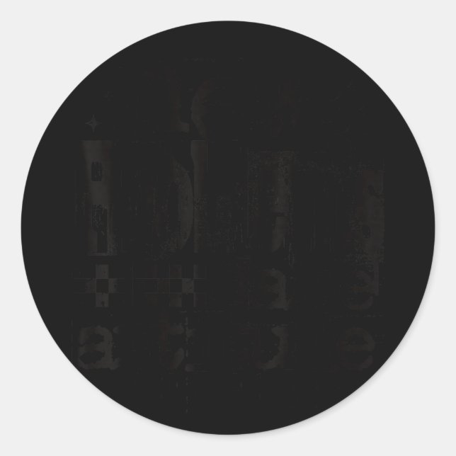 Sticker Rond New problems same attitude retro grunge streetwear (Devant)