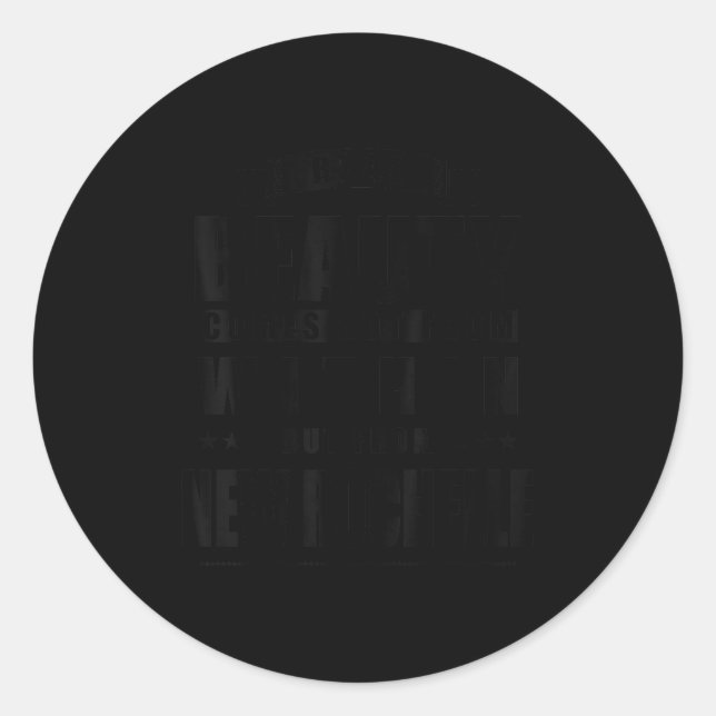 Sticker Rond New Rochelle - Funny D City Gift  (Devant)
