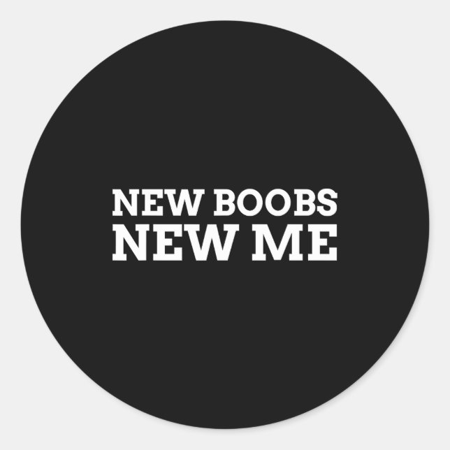 Sticker Rond New S New Me Funny Job  (Devant)