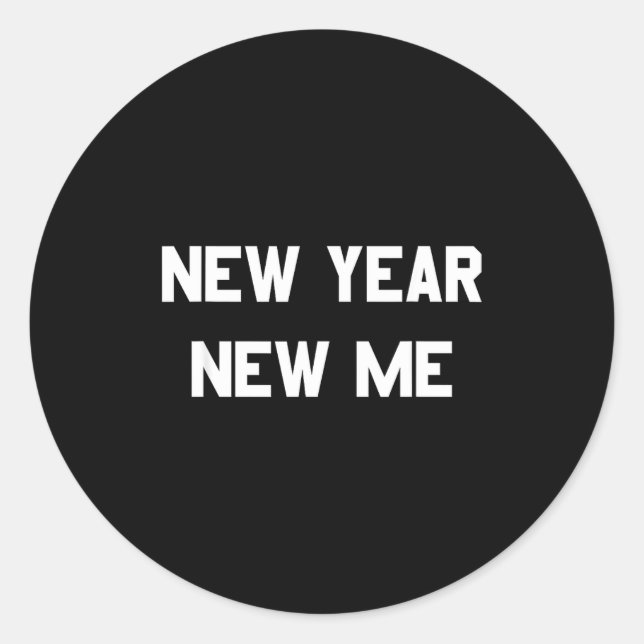 Sticker Rond New Year New Me Workout Goals  (Devant)