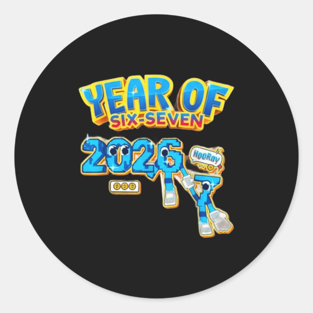 Sticker Rond New Years Eve Party Supplies 2026 Happy New Year F (Devant)