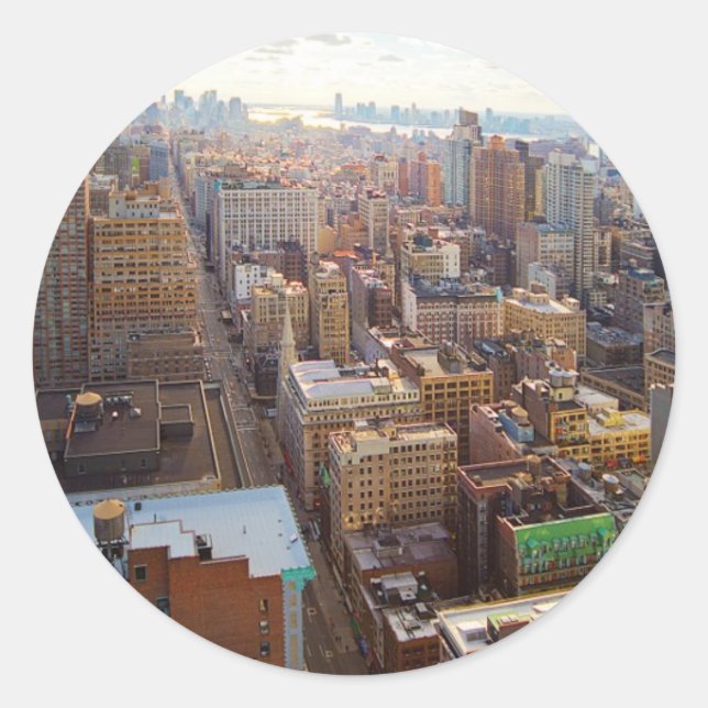 Sticker Rond New York (Devant)