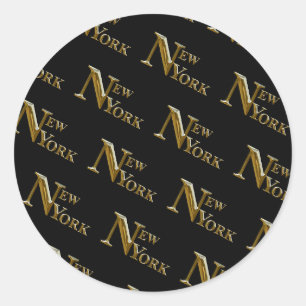 STICKER ROND NEW YORK