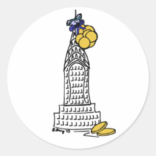 Sticker Rond New York City New York New York Hanoukka Chanukah