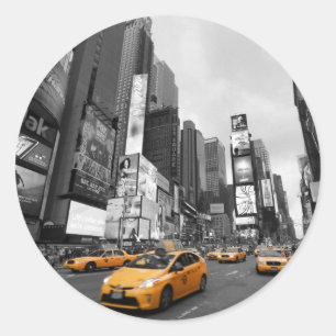 Sticker Rond New York City - Times Carré - USA