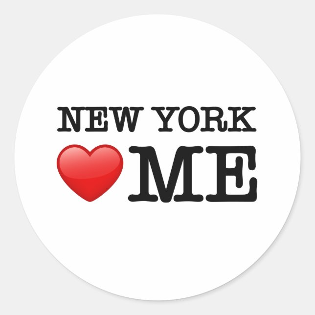 Sticker Rond New York Heart ME (Devant)