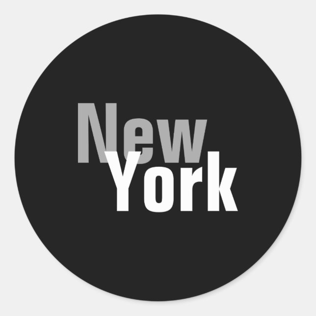 Sticker Rond New York Mens Basic Dark  (Devant)