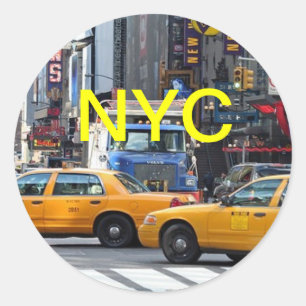 Sticker Rond New York, New York