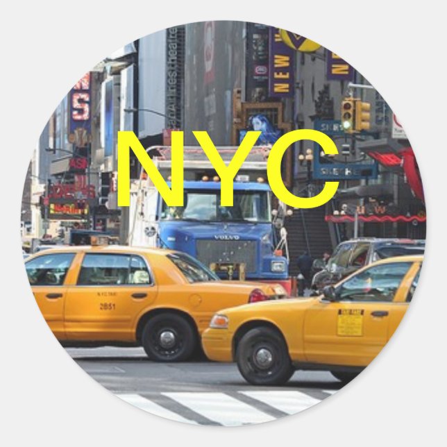 Sticker Rond New York, New York (Devant)
