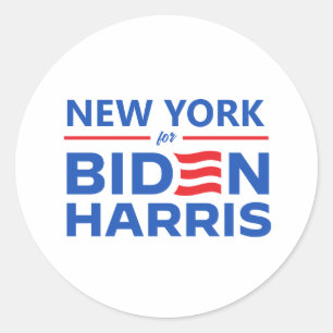Sticker Rond New York pour Biden Harris