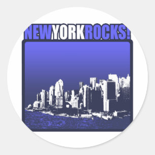 Sticker Rond New York Rocks !