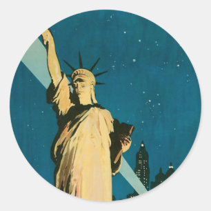 Sticker Rond New York Wonder City of the World