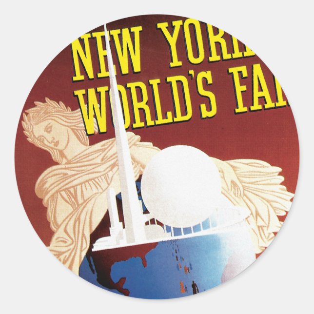 Sticker Rond New York World's Fair (Globe) (Devant)