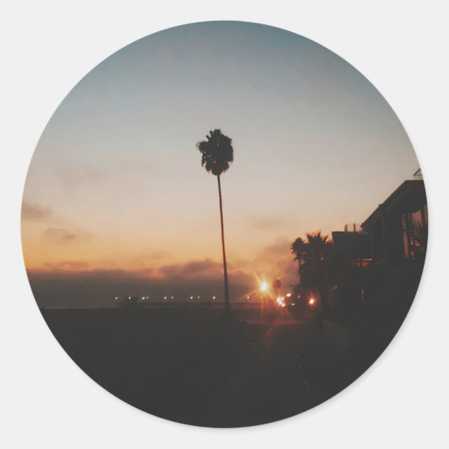 Sticker Rond Newport Beach (Devant)