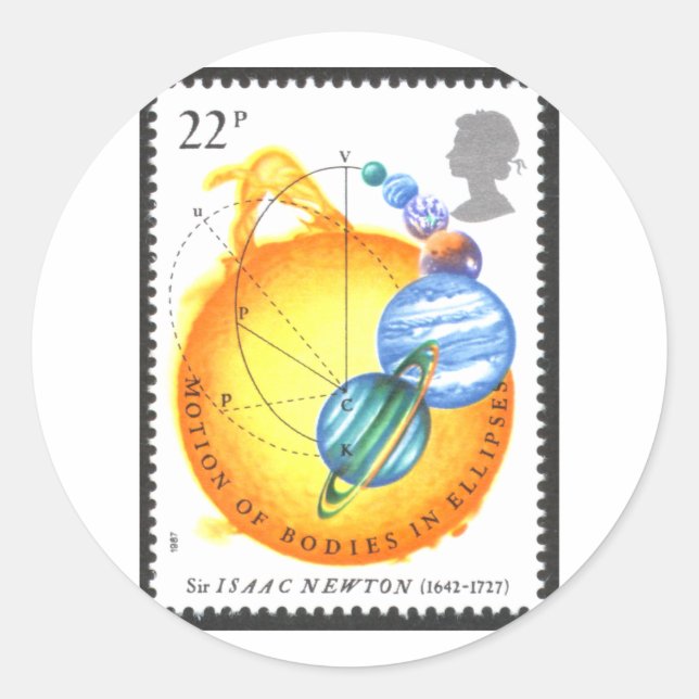 Sticker Rond Newton Motion Bodies in Ellipses (Devant)
