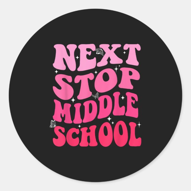 Sticker Rond Next Stop collège Super école primaire G (Devant)
