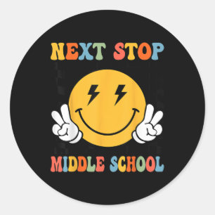 Sticker Rond Next Stop collège Super école primaire G