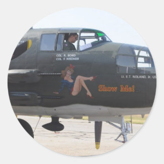 Sticker Rond nez art 'show me'