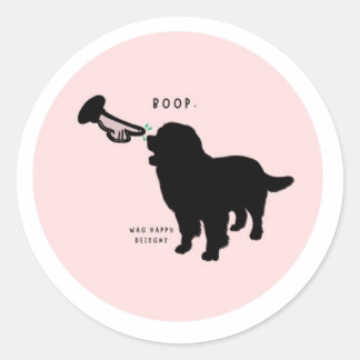 Sticker Rond Nez Boop Dog Love