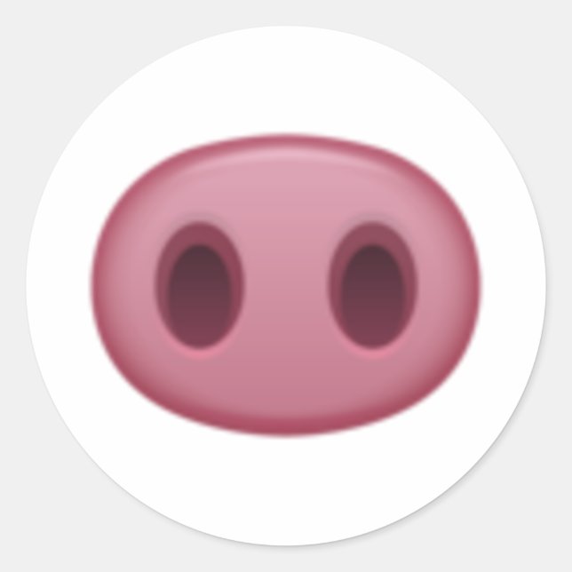 Sticker Rond Nez de porc - Emoji (Devant)
