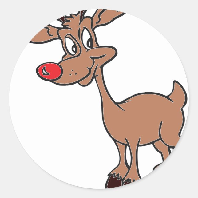 Sticker Rond Nez rouge (Devant)