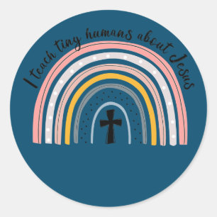 Sticker Rond NG0M J'Enseigne À Des Minuscules Humains À Propos