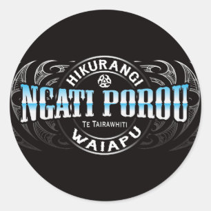 Sticker Rond Ngati Porou Lifer Moko Chrome