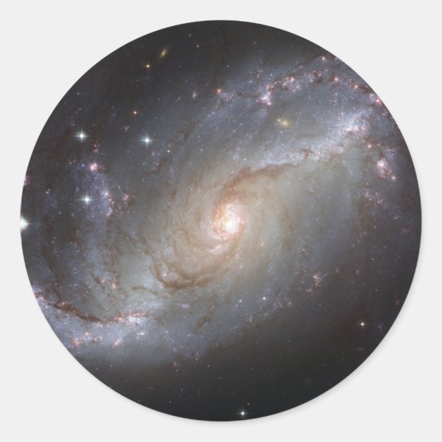 Sticker Rond NGC 1672 Galaxie spirale barrée (Devant)