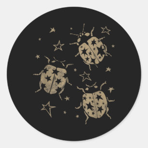 Sticker Rond Nge 2000s coccinelle Alt 90s Vintage étoiles point