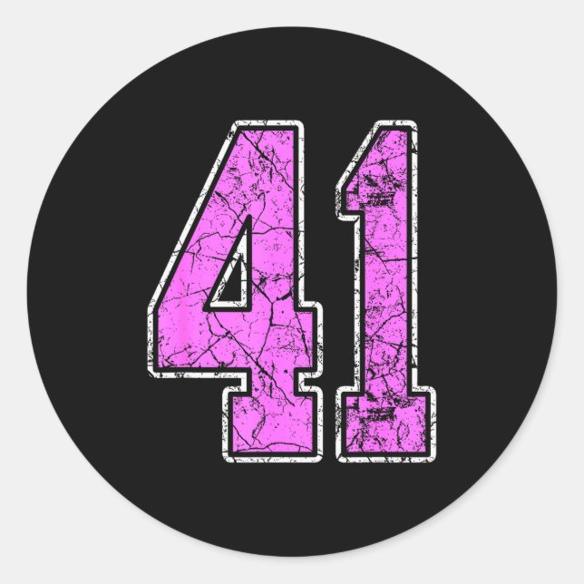 Sticker Rond Nge Nk And Nk Number 41 Jersey Player Uniform #41  (Devant)