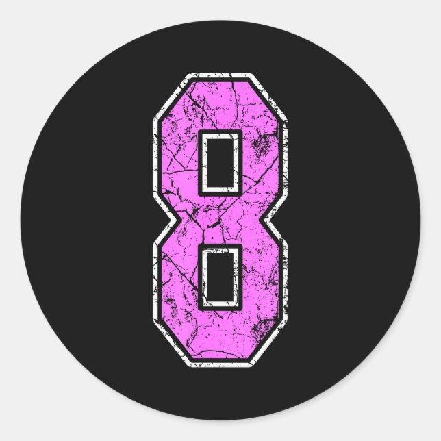 Sticker Rond Nge Nk And Nk Number 8 Jersey Player Uniform #8  (Devant)