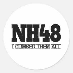 Sticker Rond NH48 Les A Grimpés Tous 4000 - Pied De Page Classi
