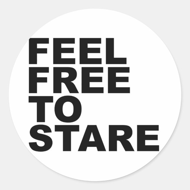 Sticker Rond n'hésitez pas à regarder (Devant)