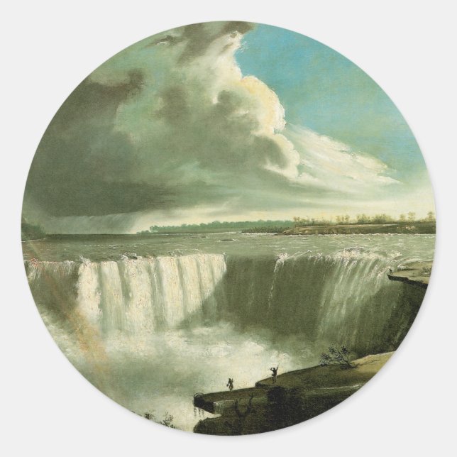 Sticker Rond Niagara Falls depuis Table Rock par John Vanderlyn (Devant)