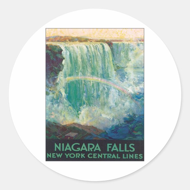 Sticker Rond Niagara Falls New York (Devant)