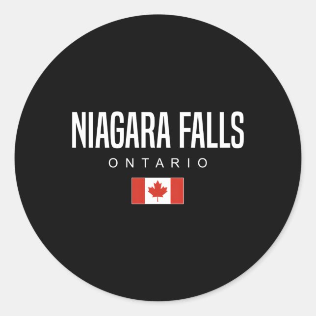 Sticker Rond Niagara Falls Ontario Canada (Devant)